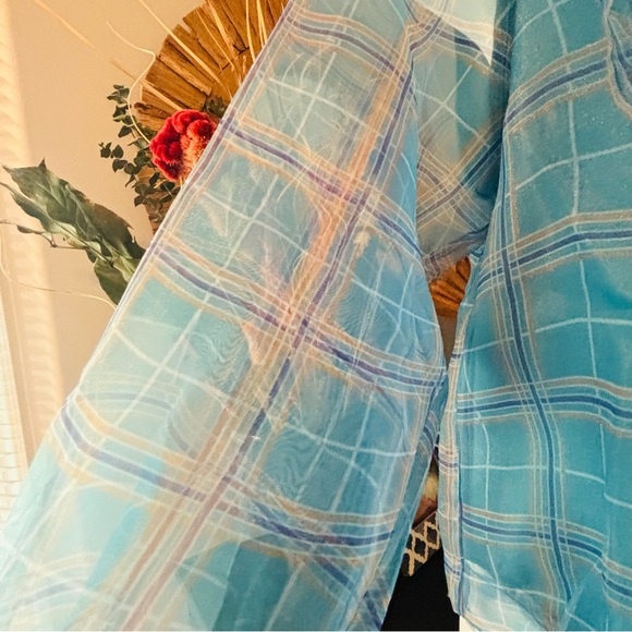 Anthropologie En Saison Sheer-Sleeve Shirt XS NWT - Picture 10 of 11